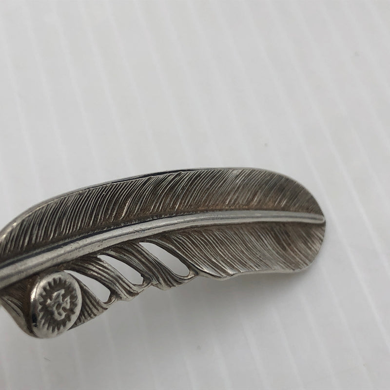 【中古品】【メンズ】 WING ROCK ウィング ロック PLAIN SV FEATHER F-2 プレーン シルバー フェザー アクセサリー 右向き 191-260907-sa-05-teih カラー：シルバー 万代Net店