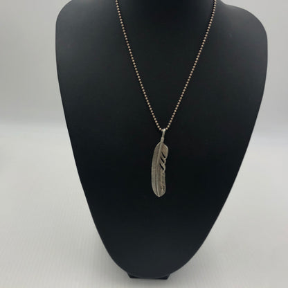 【中古品】【メンズ】 WING ROCK ウィング ロック PLAIN SV FEATHER F-2 プレーン シルバー フェザー アクセサリー 右向き 191-260907-sa-05-teih カラー：シルバー 万代Net店