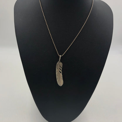 【中古品】【メンズ】 WING ROCK ウィング ロック PLAIN SV FEATHER F-2 プレーン シルバー フェザー アクセサリー 左向き 191-260907-sa-04-teih カラー：シルバー 万代Net店
