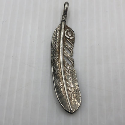 【中古品】【メンズ】 WING ROCK ウィング ロック PLAIN SV FEATHER F-2 プレーン シルバー フェザー アクセサリー 左向き 191-260907-sa-04-teih カラー：シルバー 万代Net店