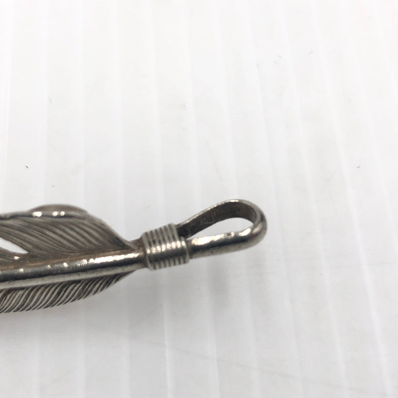 【中古品】【メンズ】 WING ROCK ウィング ロック PLAIN SV FEATHER F-2 プレーン シルバー フェザー アクセサリー 左向き 191-260907-sa-04-teih カラー：シルバー 万代Net店