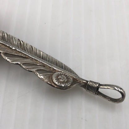 【中古品】【メンズ】 WING ROCK ウィング ロック PLAIN SV FEATHER F-2 プレーン シルバー フェザー アクセサリー 左向き 191-260907-sa-04-teih カラー：シルバー 万代Net店