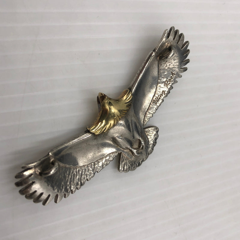 【中古品】【メンズ】 WING ROCK ウィング ロック EAGLE L RUBY EYE イーグル L ルビー目 アクセサリー 頭金 191-260907-sa-06-teih カラー：シルバー 万代Net店