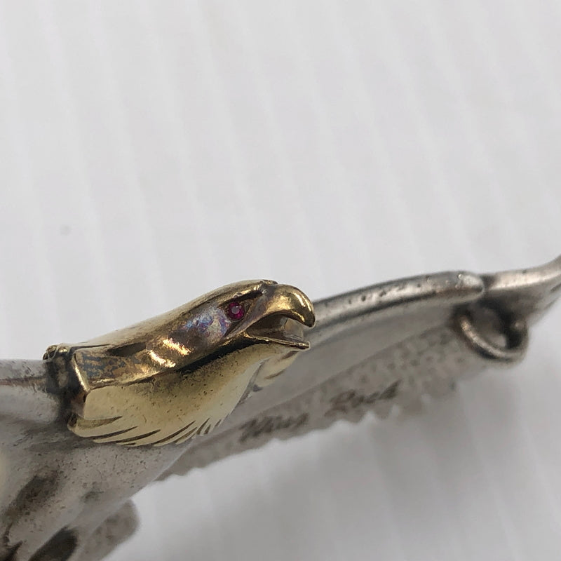 【中古品】【メンズ】 WING ROCK ウィング ロック EAGLE L RUBY EYE イーグル L ルビー目 アクセサリー 頭金 191-260907-sa-06-teih カラー：シルバー 万代Net店