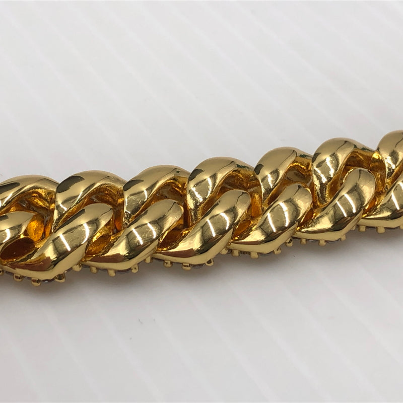 【中古品】【メンズ】 EMPIRE HOLLYWOOD エンパイア ハリウッド CUBANCHAIN NECKLACE BRACELET SET キューバンチェーン ネックレス ブレスレット セット アクセサリー 192-260907-sa-11-teih カラー：ゴールド 万代Net店