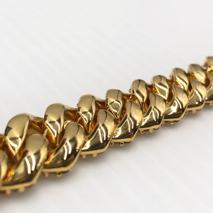 【中古品】【メンズ】 EMPIRE HOLLYWOOD エンパイア ハリウッド CUBANCHAIN NECKLACE BRACELET SET キューバンチェーン ネックレス ブレスレット セット アクセサリー 192-260907-sa-11-teih カラー：ゴールド 万代Net店