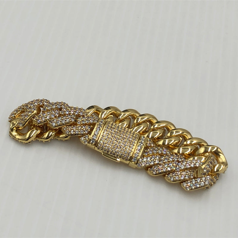 【中古品】【メンズ】 EMPIRE HOLLYWOOD エンパイア ハリウッド CUBANCHAIN NECKLACE BRACELET SET キューバンチェーン ネックレス ブレスレット セット アクセサリー 192-260907-sa-11-teih カラー：ゴールド 万代Net店