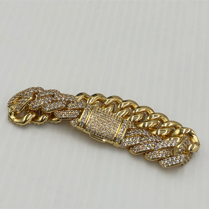 【中古品】【メンズ】 EMPIRE HOLLYWOOD エンパイア ハリウッド CUBANCHAIN NECKLACE BRACELET SET キューバンチェーン ネックレス ブレスレット セット アクセサリー 192-260907-sa-11-teih カラー：ゴールド 万代Net店