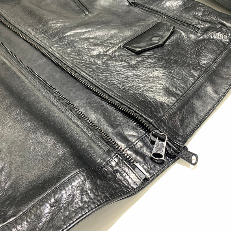 【中古品】【メンズ】 NONNATIVE ノンネイティブ COWHIDE RIDERS JACKET TNP-NN-J-6003 カウレザー ライダーズジャケット アウター 140-260904-ko-09-teih サイズ：3 カラー：ブラック 万代Net店