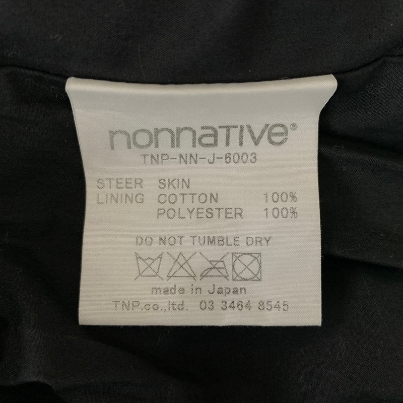 【中古品】【メンズ】 NONNATIVE ノンネイティブ COWHIDE RIDERS JACKET TNP-NN-J-6003 カウレザー ライダーズジャケット アウター 140-260904-ko-09-teih サイズ：3 カラー：ブラック 万代Net店