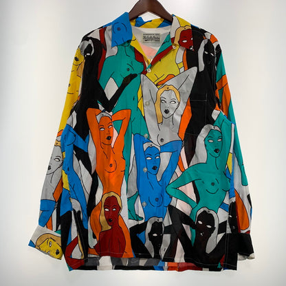 【現状渡し品】【メンズ】 WACKO MARIA ワコマリア HAWAIIAN L/S SHIRT ハワイアン ロングスリーブ シャツ 長袖 トップス ボタンダウン 140-260904-ko-04-teih サイズ：L カラー：総柄 万代Net店