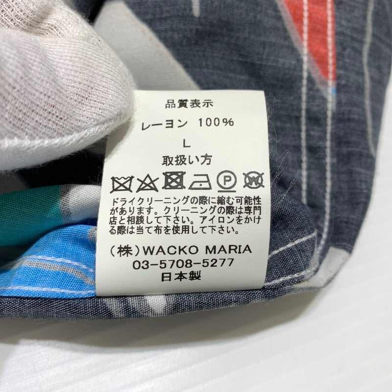 【現状渡し品】【メンズ】 WACKO MARIA ワコマリア HAWAIIAN L/S SHIRT ハワイアン ロングスリーブ シャツ 長袖 トップス ボタンダウン 140-260904-ko-04-teih サイズ：L カラー：総柄 万代Net店