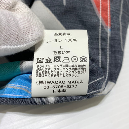 【現状渡し品】【メンズ】 WACKO MARIA ワコマリア HAWAIIAN L/S SHIRT ハワイアン ロングスリーブ シャツ 長袖 トップス ボタンダウン 140-260904-ko-04-teih サイズ：L カラー：総柄 万代Net店