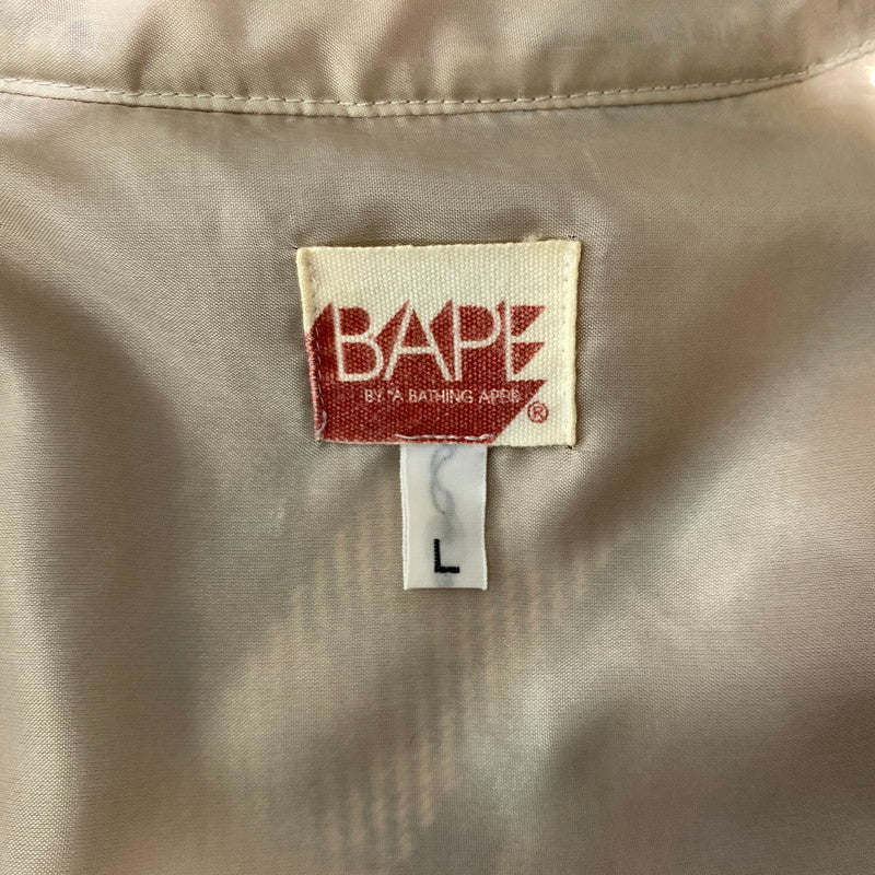 【現状渡し品】【メンズ】 A BATHING APE アベイシングエイプ CHECK S/S SHIRT チェック ショートスリーブ シャツ 半袖 トップス コットン レーヨン 142-260904-ko-06-teih サイズ：L カラー：チェック 万代Net店