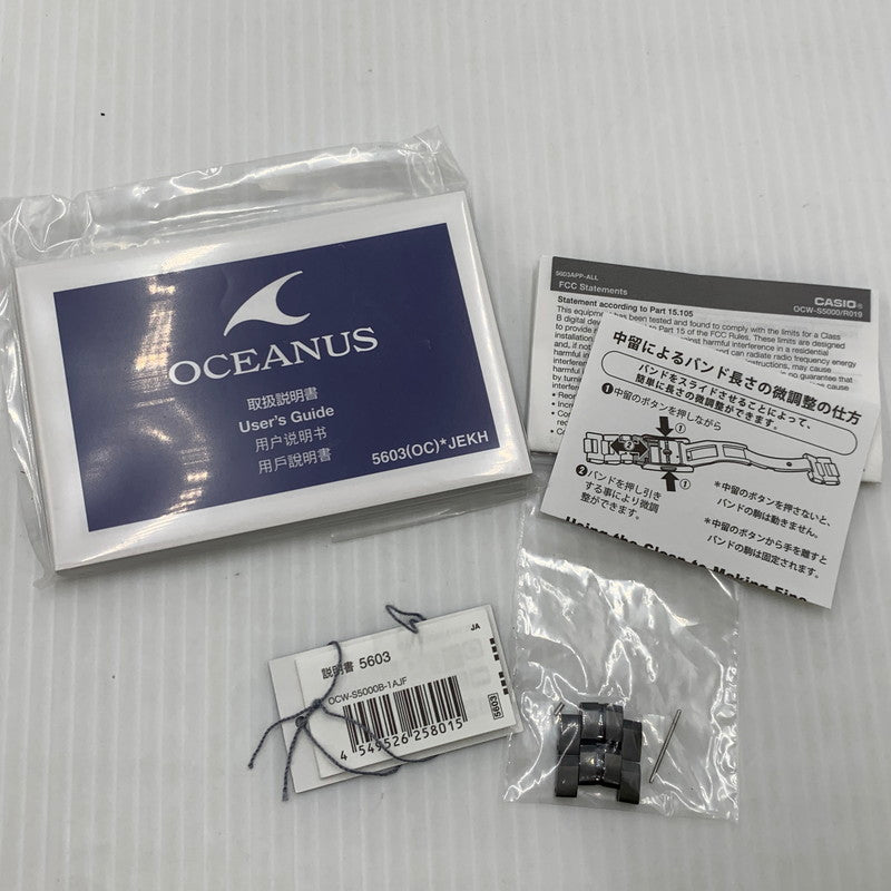 【中古品】【メンズ】 CASIO カシオ OCEANUS MANTA S5000 SERIES OCW-S5000B-1AJF オシアナス 腕時計 電波ソーラー 197-260909-ko-11-teih カラー：ブラック 万代Net店