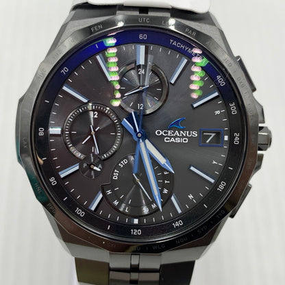 【中古品】【メンズ】 CASIO カシオ OCEANUS MANTA S5000 SERIES OCW-S5000B-1AJF オシアナス 腕時計 電波ソーラー 197-260909-ko-11-teih カラー：ブラック 万代Net店