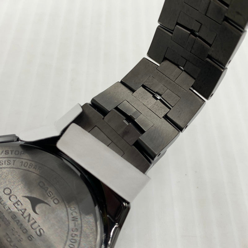【中古品】【メンズ】 CASIO カシオ OCEANUS MANTA S5000 SERIES OCW-S5000B-1AJF オシアナス 腕時計 電波ソーラー 197-260909-ko-11-teih カラー：ブラック 万代Net店