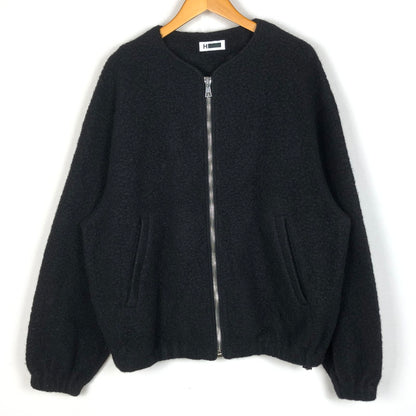【中古品】【メンズ】 H BEAUTY&YOUTH エイチ ビューティー アンド ユース WOOL ZIP UP BOURSON 1228-699-0803 ウール ジップ アップ ブルゾン アウター 147-260909-sa-03-teih サイズ：L カラー：ブラック 万代Net店