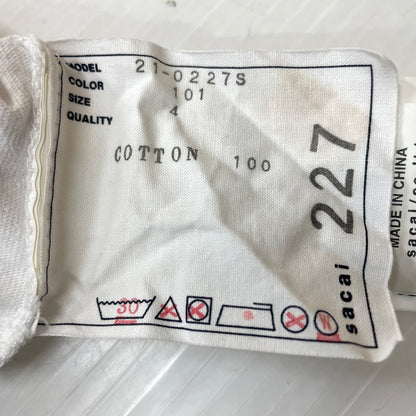 【中古品】【メンズ】 SACAI サカイ 21SS SADE T-SHIRT 2021年春夏 シャーデー Tシャツ 半袖 トップス 140-260902-sa-10-teih サイズ：4 カラー：ホワイト 万代Net店