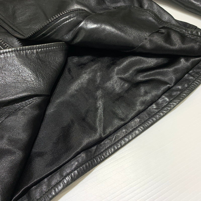 【中古品】【メンズ】 INDIAN MOTORCYCLE インディアン モーターサイクル LAMBSKIN RIDERS JACKET ラムレザー ライダース ジャケット アウター バイカージャケット 145-260904-ko-08-teih サイズ：M カラー：ブラック 万代Net店