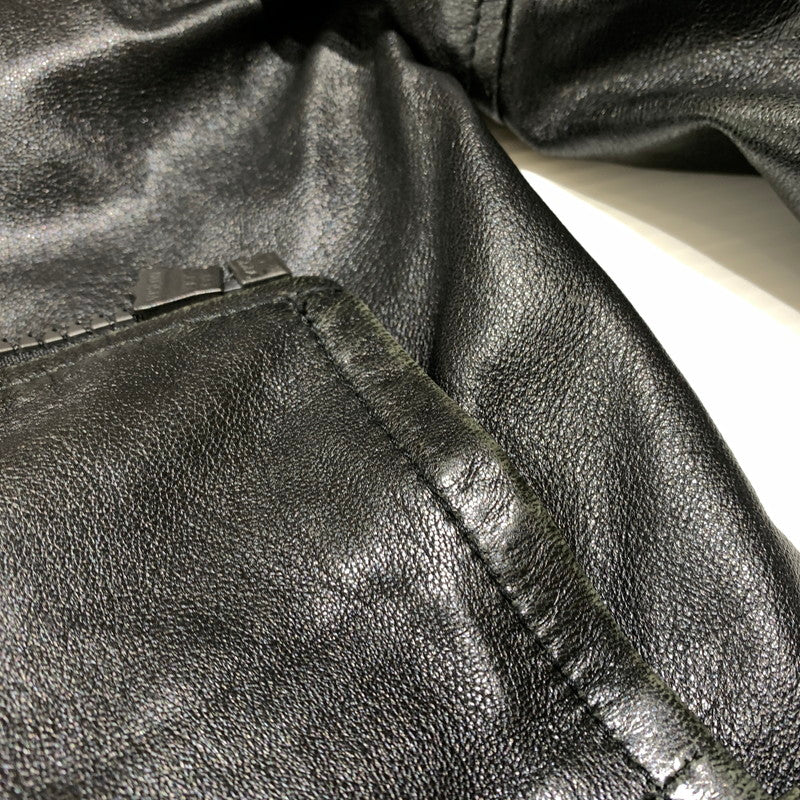 【中古品】【メンズ】 INDIAN MOTORCYCLE インディアン モーターサイクル LAMBSKIN RIDERS JACKET ラムレザー ライダース ジャケット アウター バイカージャケット 145-260904-ko-08-teih サイズ：M カラー：ブラック 万代Net店