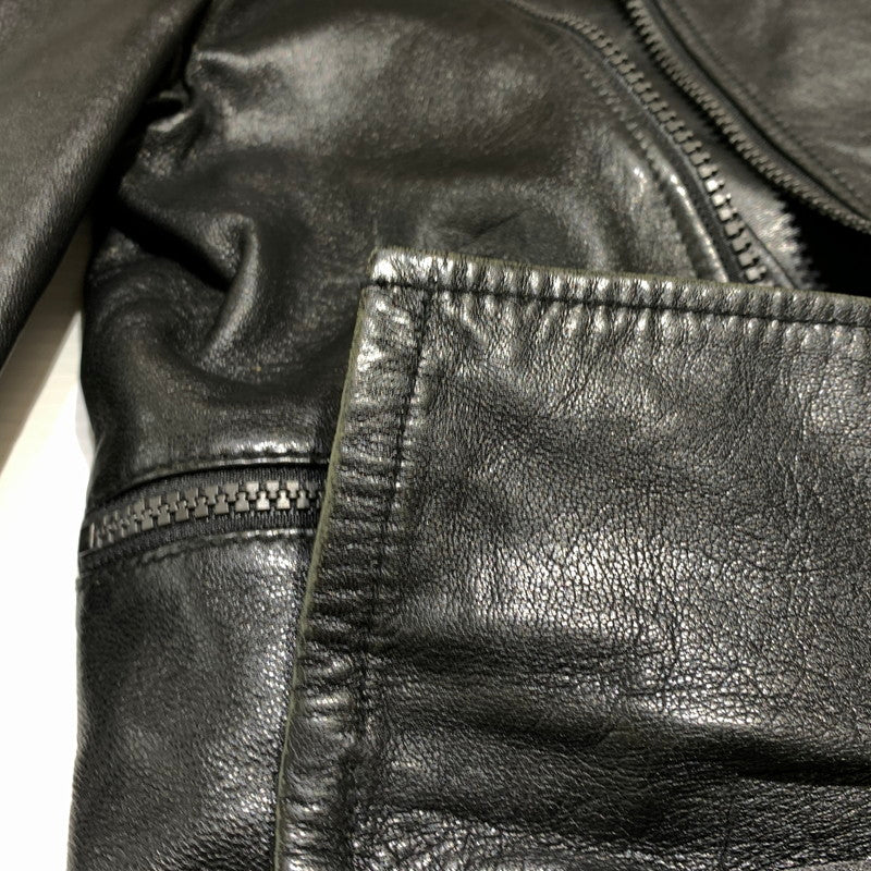 【中古品】【メンズ】 INDIAN MOTORCYCLE インディアン モーターサイクル LAMBSKIN RIDERS JACKET ラムレザー ライダース ジャケット アウター バイカージャケット 145-260904-ko-08-teih サイズ：M カラー：ブラック 万代Net店