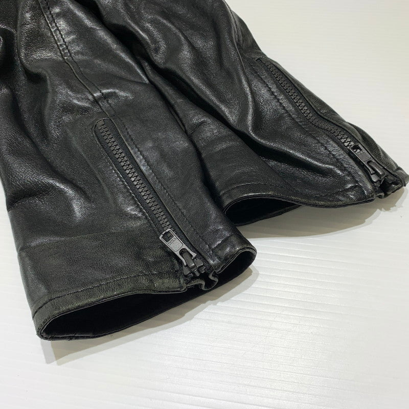 【中古品】【メンズ】 INDIAN MOTORCYCLE インディアン モーターサイクル LAMBSKIN RIDERS JACKET ラムレザー ライダース ジャケット アウター バイカージャケット 145-260904-ko-08-teih サイズ：M カラー：ブラック 万代Net店