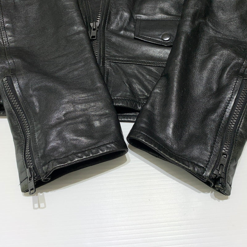 【中古品】【メンズ】 INDIAN MOTORCYCLE インディアン モーターサイクル LAMBSKIN RIDERS JACKET ラムレザー ライダース ジャケット アウター バイカージャケット 145-260904-ko-08-teih サイズ：M カラー：ブラック 万代Net店