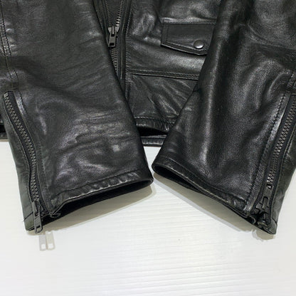 【中古品】【メンズ】 INDIAN MOTORCYCLE インディアン モーターサイクル LAMBSKIN RIDERS JACKET ラムレザー ライダース ジャケット アウター バイカージャケット 145-260904-ko-08-teih サイズ：M カラー：ブラック 万代Net店