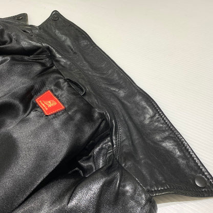 【中古品】【メンズ】 INDIAN MOTORCYCLE インディアン モーターサイクル LAMBSKIN RIDERS JACKET ラムレザー ライダース ジャケット アウター バイカージャケット 145-260904-ko-08-teih サイズ：M カラー：ブラック 万代Net店