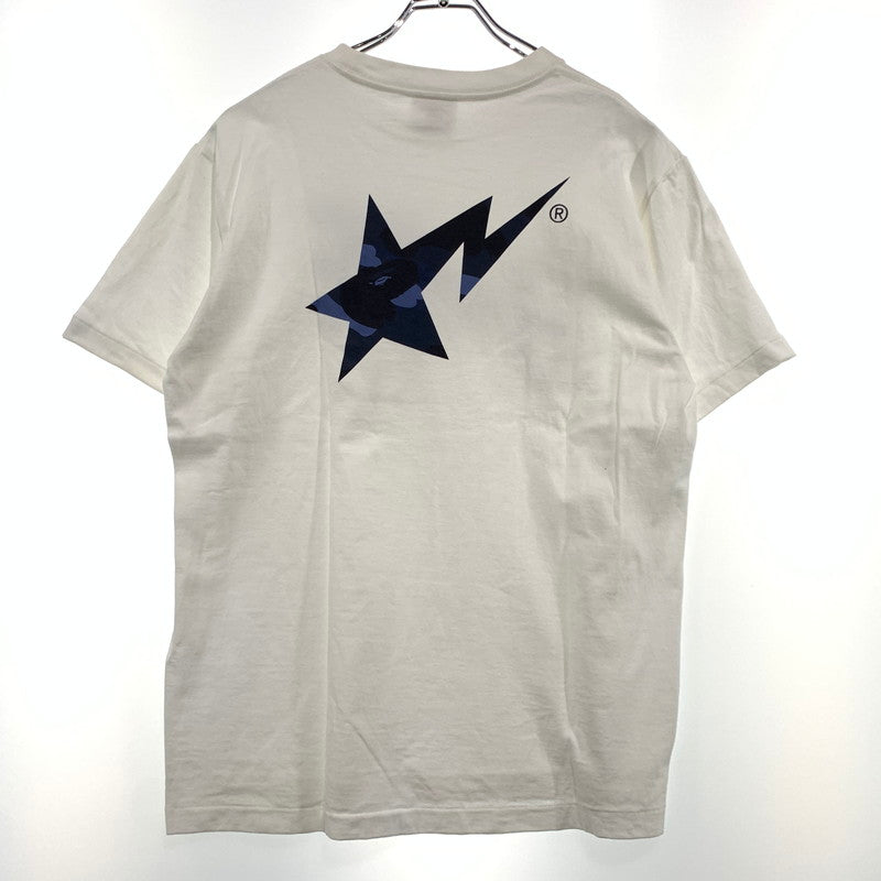 【中古品】【メンズ】 A BATHING APE アベイシングエイプ COLOR CAMO BAPE STA LOGO S/S TEE カラーカモ ロゴ ショートスリーブ Tシャツ 半袖 トップス 142-260904-ko-01-teih サイズ：M カラー：ホワイト 万代Net店