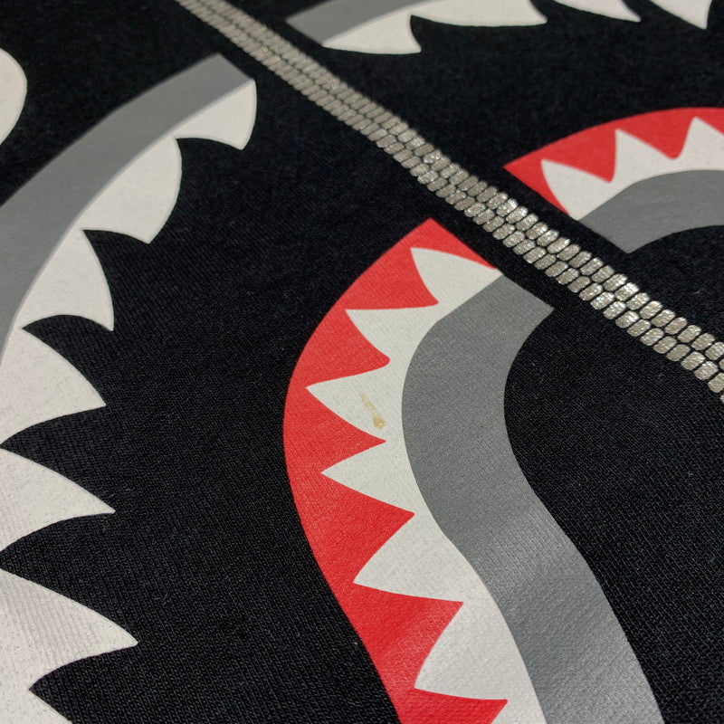 【中古品】【メンズ】 A BATHING APE アベイシングエイプ MAD SHARK S/S TEE 001TEJ801059M マッド シャーク ショートスリーブ Tシャツ 半袖 トップス 142-260904-ko-02-teih サイズ：L カラー：ブラック 万代Net店