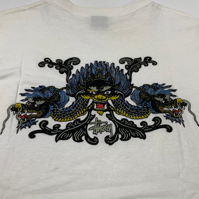 【現状渡し品】【メンズ】 STUSSY ステューシー 90's DRAGON S/S TEE 90年代 ドラゴン ショートスリーブ Tシャツ 半袖 トップス 142-260903-sa-17-teih サイズ：L カラー：ホワイト 万代Net店