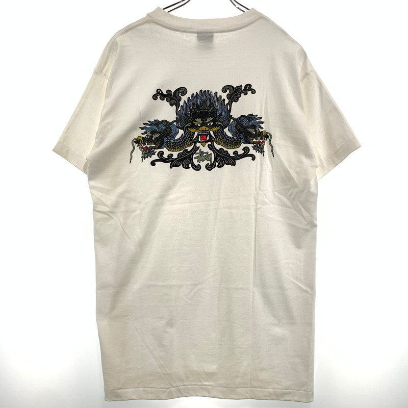 【現状渡し品】【メンズ】 STUSSY ステューシー 90's DRAGON S/S TEE 90年代 ドラゴン ショートスリーブ Tシャツ 半袖 トップス 142-260903-sa-17-teih サイズ：L カラー：ホワイト 万代Net店