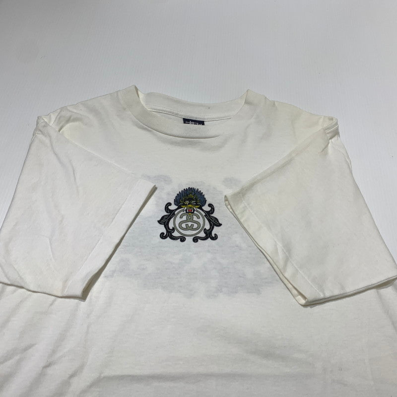 【現状渡し品】【メンズ】 STUSSY ステューシー 90's DRAGON S/S TEE 90年代 ドラゴン ショートスリーブ Tシャツ 半袖 トップス 142-260903-sa-17-teih サイズ：L カラー：ホワイト 万代Net店