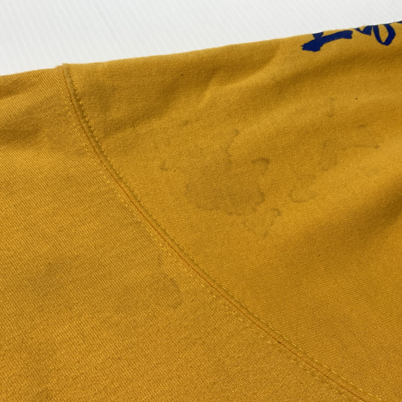 【現状渡し品】【メンズ】 MAGIC STICK マジックスティック × CHAMPION チャンピオン 別注コラボ CHINKORO HOODIE チンコロ フーディ 長袖 トップス プルオーバーパーカー 142-260903-sa-08-teih サイズ：M カラー：イエロー 万代Net店