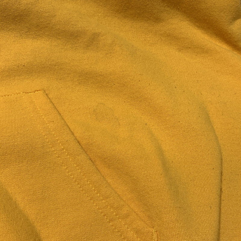 【現状渡し品】【メンズ】 MAGIC STICK マジックスティック × CHAMPION チャンピオン 別注コラボ CHINKORO HOODIE チンコロ フーディ 長袖 トップス プルオーバーパーカー 142-260903-sa-08-teih サイズ：M カラー：イエロー 万代Net店