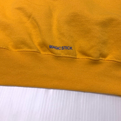 【現状渡し品】【メンズ】 MAGIC STICK マジックスティック × CHAMPION チャンピオン 別注コラボ CHINKORO HOODIE チンコロ フーディ 長袖 トップス プルオーバーパーカー 142-260903-sa-08-teih サイズ：M カラー：イエロー 万代Net店