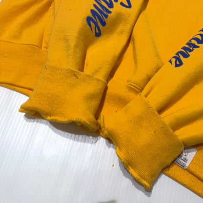 【現状渡し品】【メンズ】 MAGIC STICK マジックスティック × CHAMPION チャンピオン 別注コラボ CHINKORO HOODIE チンコロ フーディ 長袖 トップス プルオーバーパーカー 142-260903-sa-08-teih サイズ：M カラー：イエロー 万代Net店