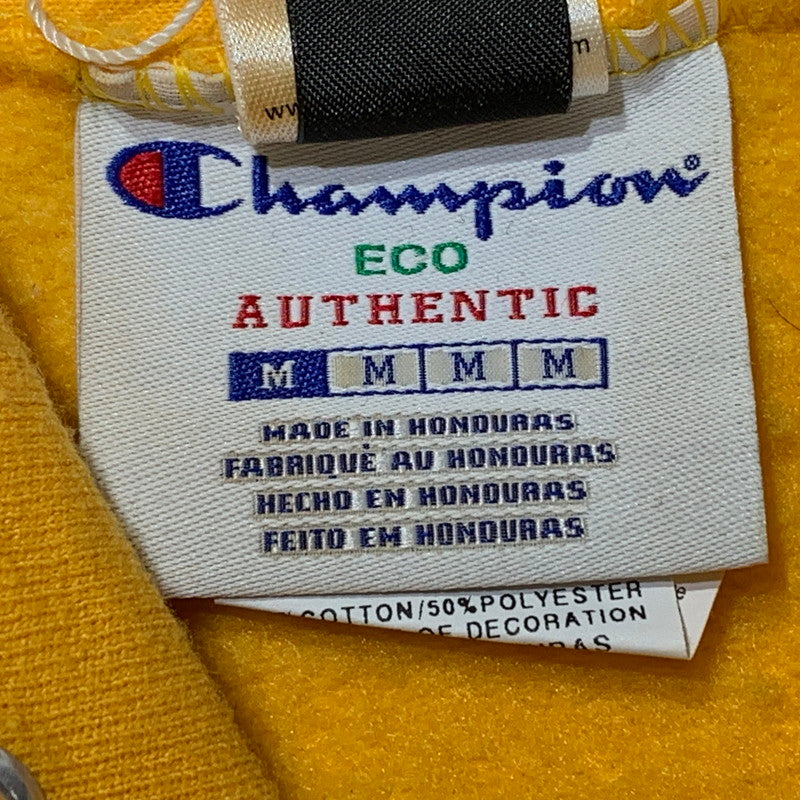 【現状渡し品】【メンズ】 MAGIC STICK マジックスティック × CHAMPION チャンピオン 別注コラボ CHINKORO HOODIE チンコロ フーディ 長袖 トップス プルオーバーパーカー 142-260903-sa-08-teih サイズ：M カラー：イエロー 万代Net店