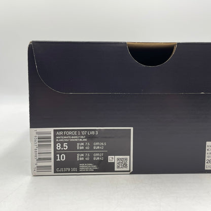 【中古品】【メンズ】 NIKE ナイキ AIR FORCE 1 '07 LV8 3"WHITE WHITE BARELY VOLT" CJ1379-101 エアフォース1 エレベイト3 ホワイト/ホワイト バレリー ボル スニーカー 靴 160-260904-yo-01-teih サイズ：26.5cm カラー：ホワイト 万代Net店