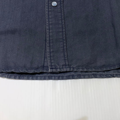 【中古品】【メンズ】 RONHERMAN ロンハーマン HERRINGBONE WESTERN SHIRT 2720700065 ヘリンボーン ウエスタン シャツ 長袖 トップス 141-260903-sa-06-teih サイズ：M カラー：ネイビー 万代Net店