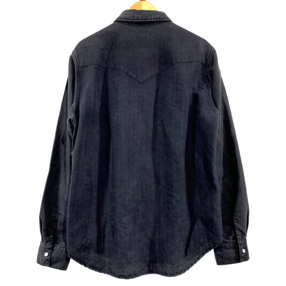 【中古品】【メンズ】 RONHERMAN ロンハーマン HERRINGBONE WESTERN SHIRT 2720700065 ヘリンボーン ウエスタン シャツ 長袖 トップス 141-260903-sa-06-teih サイズ：M カラー：ネイビー 万代Net店