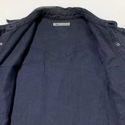 【中古品】【メンズ】 RONHERMAN ロンハーマン HERRINGBONE WESTERN SHIRT 2720700065 ヘリンボーン ウエスタン シャツ 長袖 トップス 141-260903-sa-06-teih サイズ：M カラー：ネイビー 万代Net店