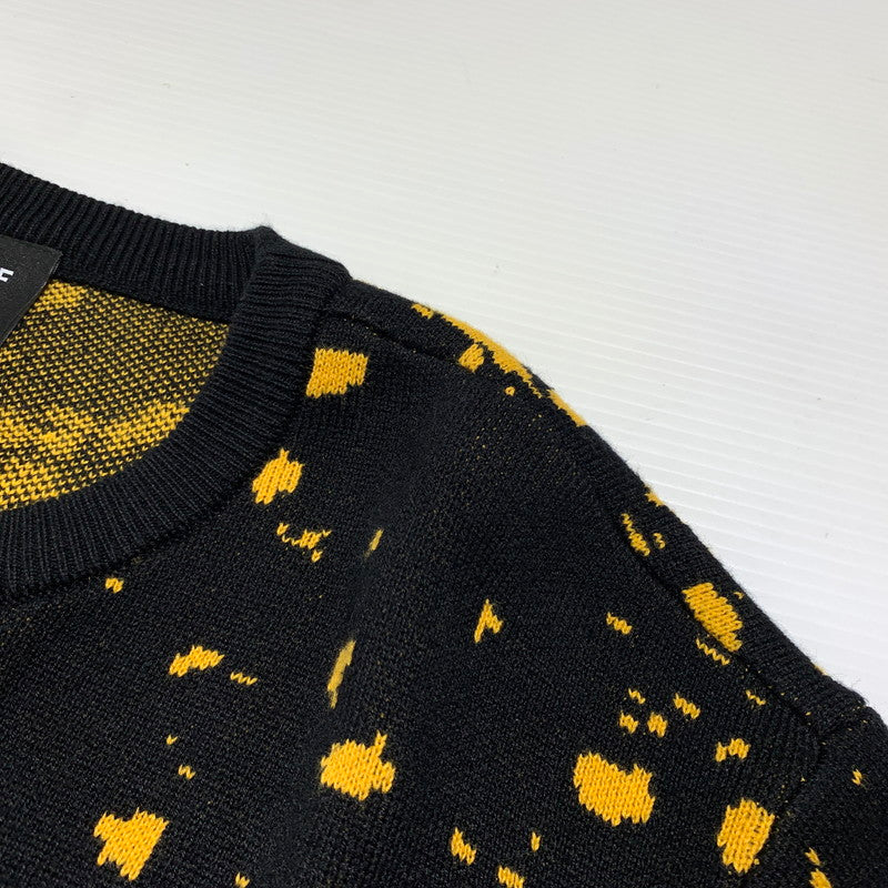 【中古品】【メンズ】 HUF ハフ × JAIME MUNOZ ハイメ ミュノス 別注 コラボ NO.5 HORSE CREWNECK SWEATER KN00482 ホース クルーネック セーター トップス ニット 153-260904-ko-05-teih サイズ：L カラー：ブラック 万代Net店