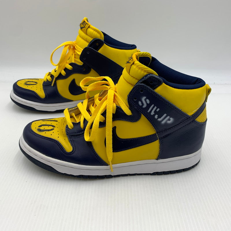 【現状渡し品】【メンズ】 NIKE ナイキ DUNK HIGH LE 630335-471 ダンクハイ スニーカー 靴 シューズ 160-260914-ko-14-teih サイズ：28cm カラー：イエロー 万代Net店