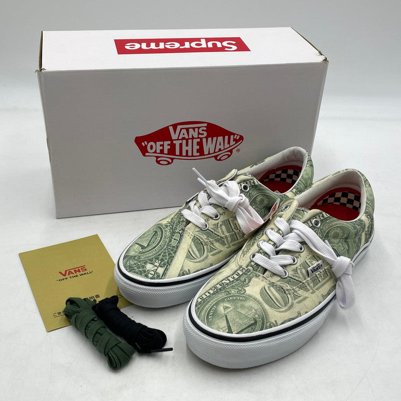 【中古品】【メンズ】 SUPREME シュプリーム × VANS バンズ 別注コラボ 23SS DOLLAR ERA VN0A5FC9GRN ダラー エラ スニーカー 靴 シューズ 162-260904-yo-14-teih サイズ：27.5cm カラー：総柄 万代Net店