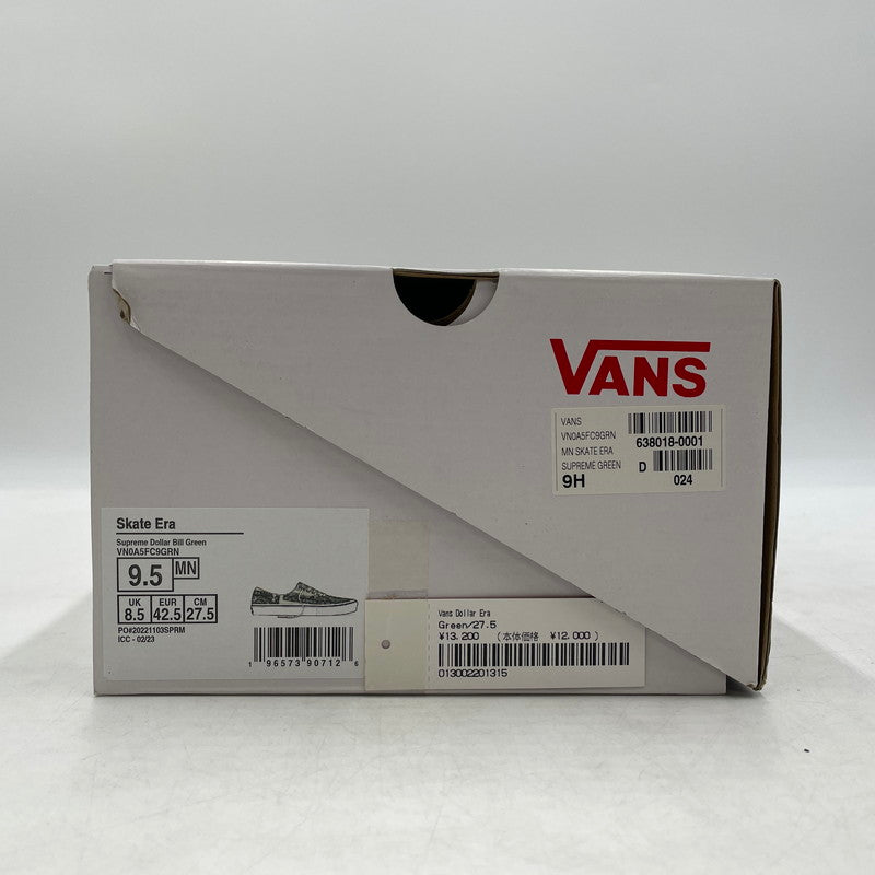 【中古品】【メンズ】 SUPREME シュプリーム × VANS バンズ 別注コラボ 23SS DOLLAR ERA VN0A5FC9GRN ダラー エラ スニーカー 靴 シューズ 162-260904-yo-14-teih サイズ：27.5cm カラー：総柄 万代Net店