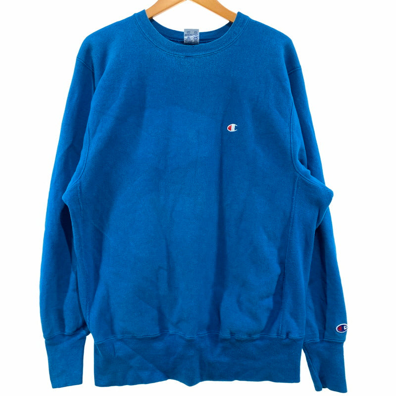 【中古品】【メンズ】 CHAMPION チャンピオン REVERSE WEAVE SWEAT リバース ウィーブ スウェット 長袖 トップス トレーナー 145-260903-sa-15-teih サイズ：L カラー：ブルー系 万代Net店