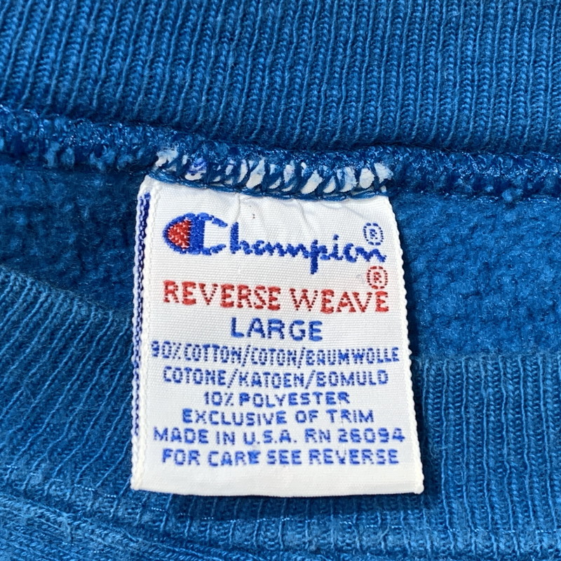 【中古品】【メンズ】 CHAMPION チャンピオン REVERSE WEAVE SWEAT リバース ウィーブ スウェット 長袖 トップス トレーナー 145-260903-sa-15-teih サイズ：L カラー：ブルー系 万代Net店